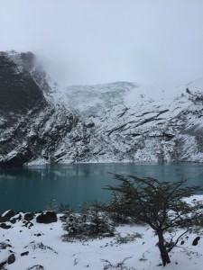 am Glaciar Huemul