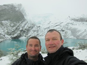 am Glaciar Huemul