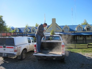 Auto putzen auf Patagonisch
