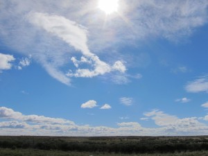 Chilenisch Weite mit Wind