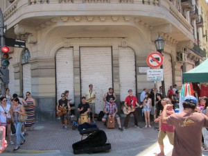 Flohmarkt San Telmo - Stimmung an der Straßenecke