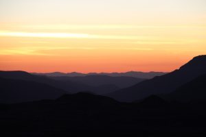 Sonnenuntergang am Windy Ridge
