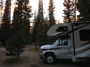 Sonnenuntergang auf dem Campground