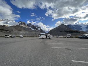 Gletscher-Parkplatz