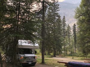 auf dem Kicking Horse Campground