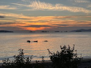 schon wieder Sonnuntergang am English Bay Beach